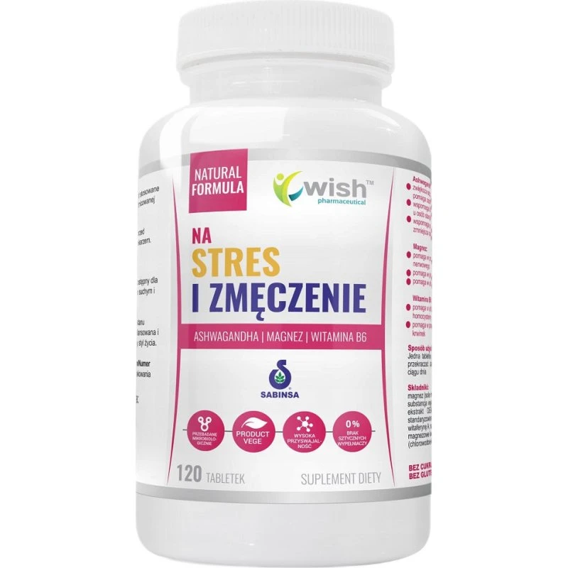 WISH Na Stres i Zmęczenie 120 tabletek