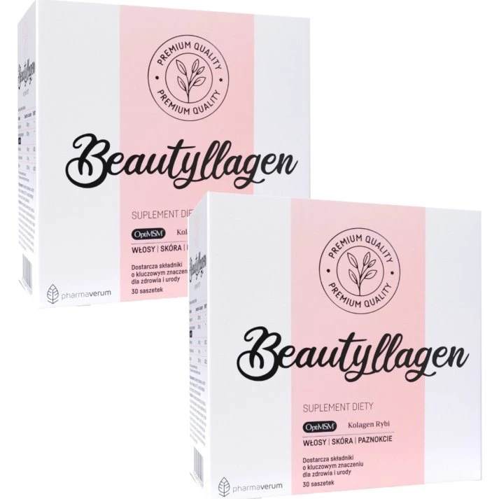 Pharmaverum Beautyllagen Kolagen rybi z OptiMSM, Witaminą C i Biotyną