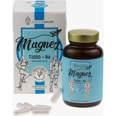 Pharmaverum Taurynian Magnezu T1000 + B6 60 kapsułek