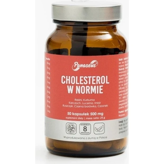 Panaseus Cholesterol w normie 50 kapsułek 500 mg