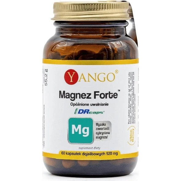 Yango Magnez Forte 60 kapsułek - Cytrynian Magnezu DRcaps®