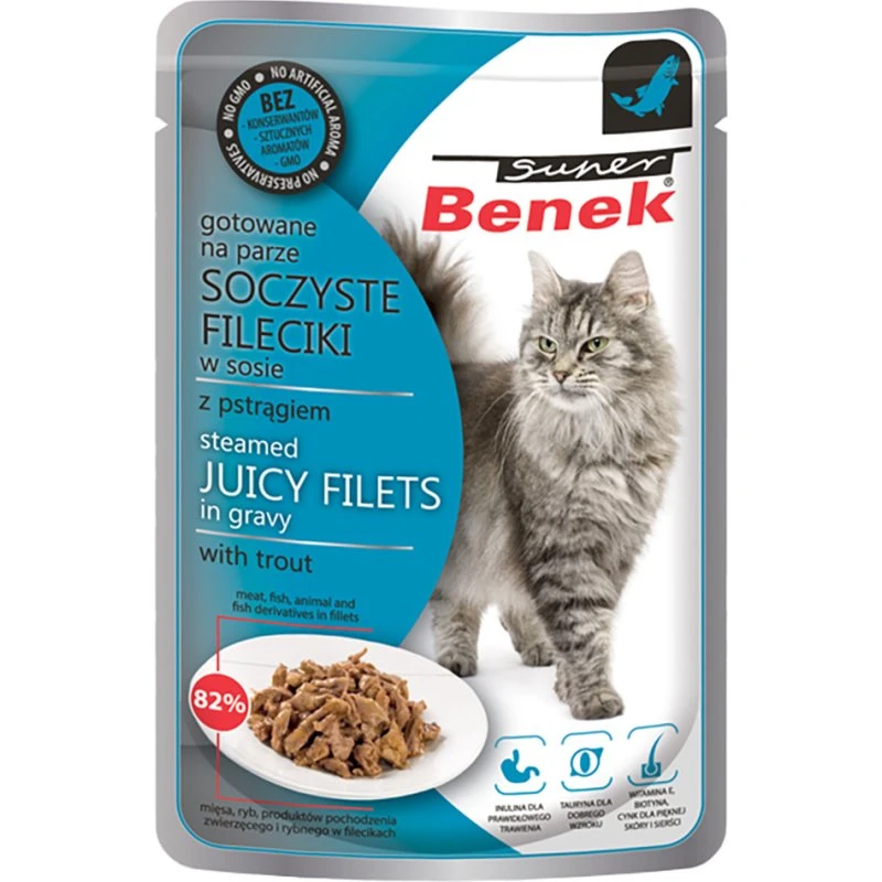 Super Benek Filety w sosie Pstrąg, pakiet 56 x 85 g
