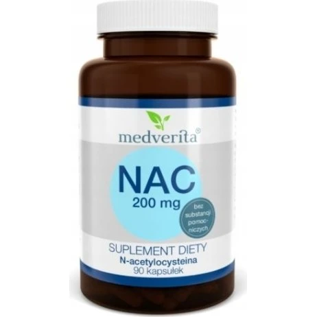 Medverita NAC 200mg 90 kapsułek - N-acetylocysteina