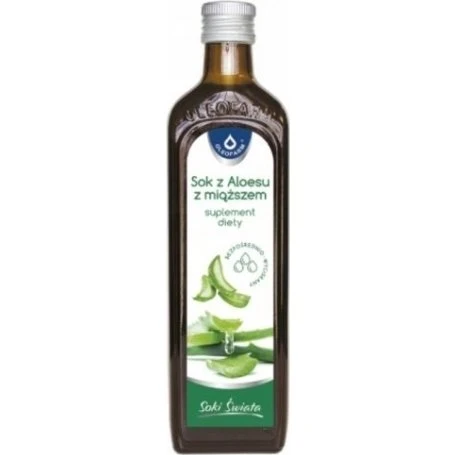 OLEOFARM Sok z aloesu z miąższem 500ml