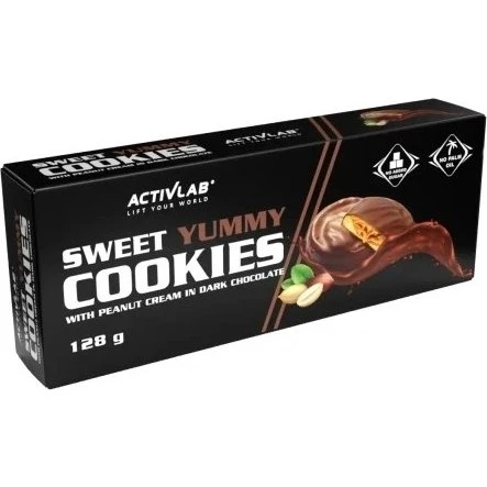Activlab Sweet Yummy Cookies z kremem orzechowym 128g