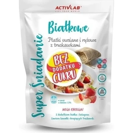 Activlab Płatki owsiane i ryżowe z truskawkami 300g