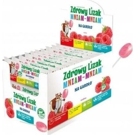 Starpharma Zdrowy Lizak Mniam-Mniam na gardło Malina 40 szt