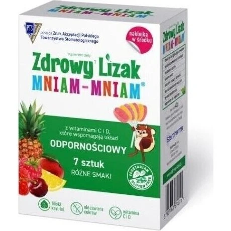 STARPHARMA Zdrowy Lizak Mniam-Mniam Mix Smaków z Witaminami 42g