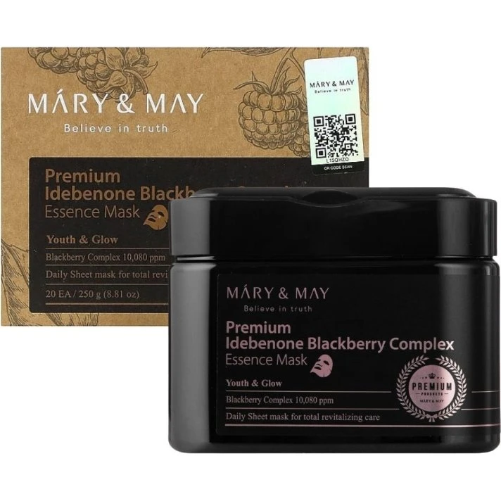 Mary&May Premium Idebenon Blackberry Complex Ampoule Mask 20 szt.