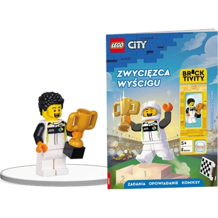 LEGO City Zwycięzca wyścigu: Książka + minifigurka kierowcy