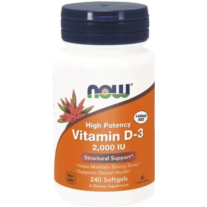 NOW Foods Witamina D3 2000 IU 240 Softgels
