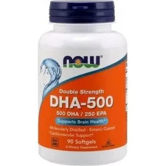 NOW Foods Omega-3 DHA 500 mg + EPA 250 mg, 90 Softgels