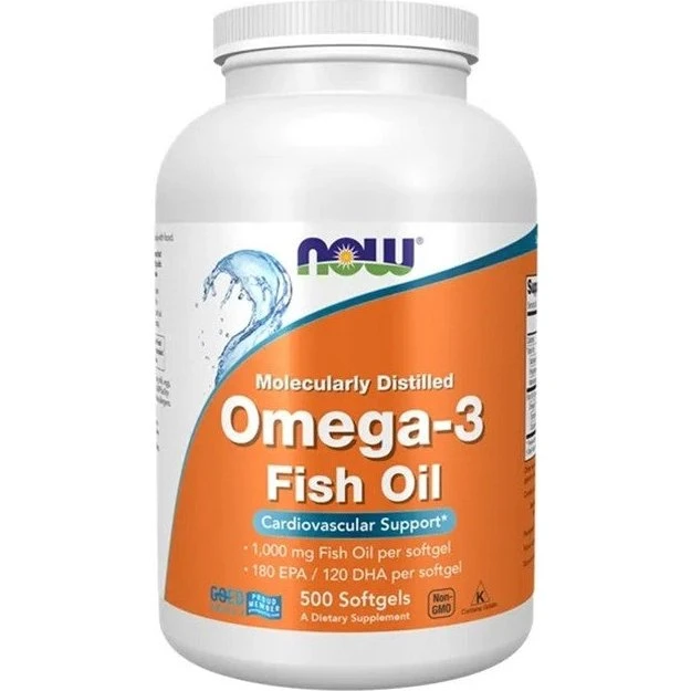 NOW Foods Omega-3 Molecularly Distilled 500 kapsułek