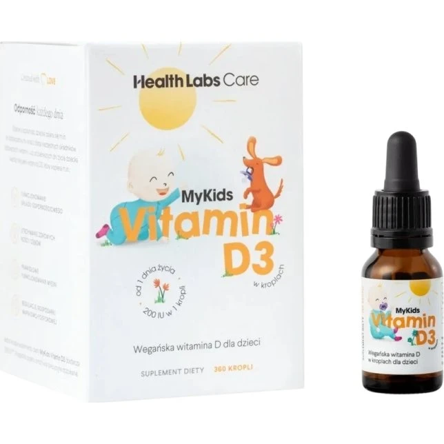 Health Labs MyKids Vitamin D3 9,7ml - Wegańska w kroplach