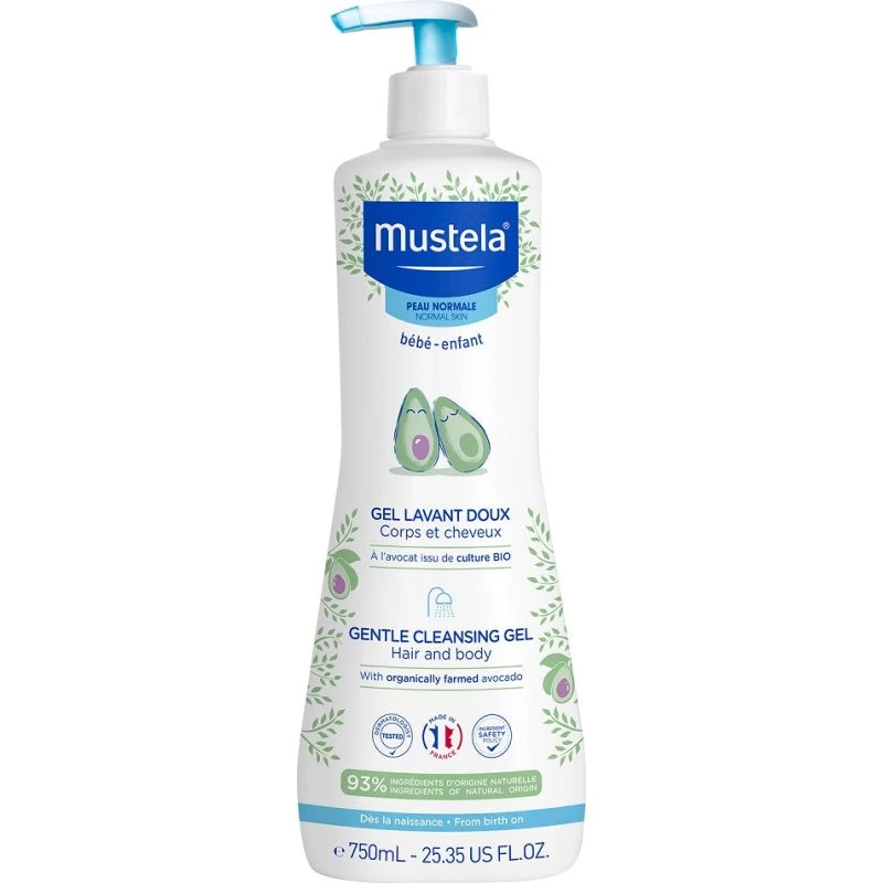 Mustela Delikatny żel do mycia ciała i włosów 750ml