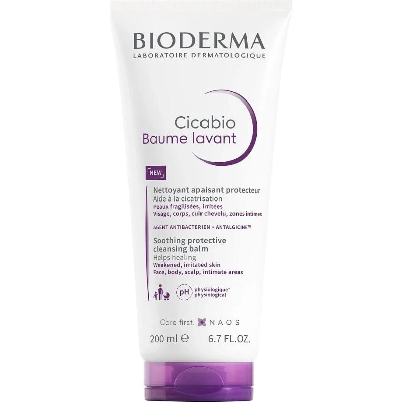 Bioderma Cicabio Baume Lavant 200ml - Łagodzący balsam do mycia