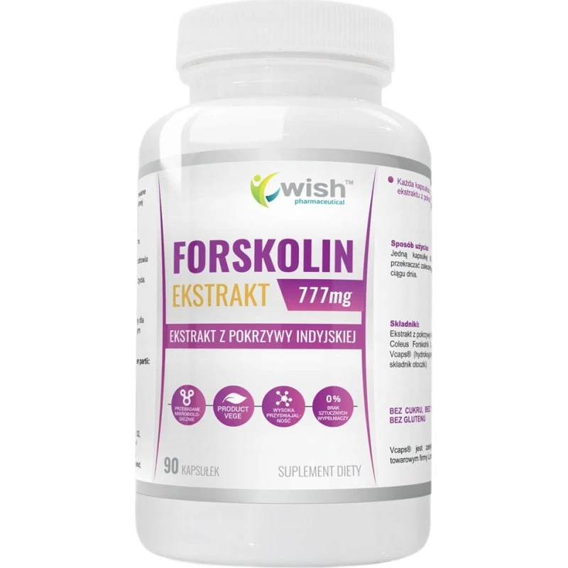 WISH Pharmaceutical Forskolin 777mg - 90 kapsułek