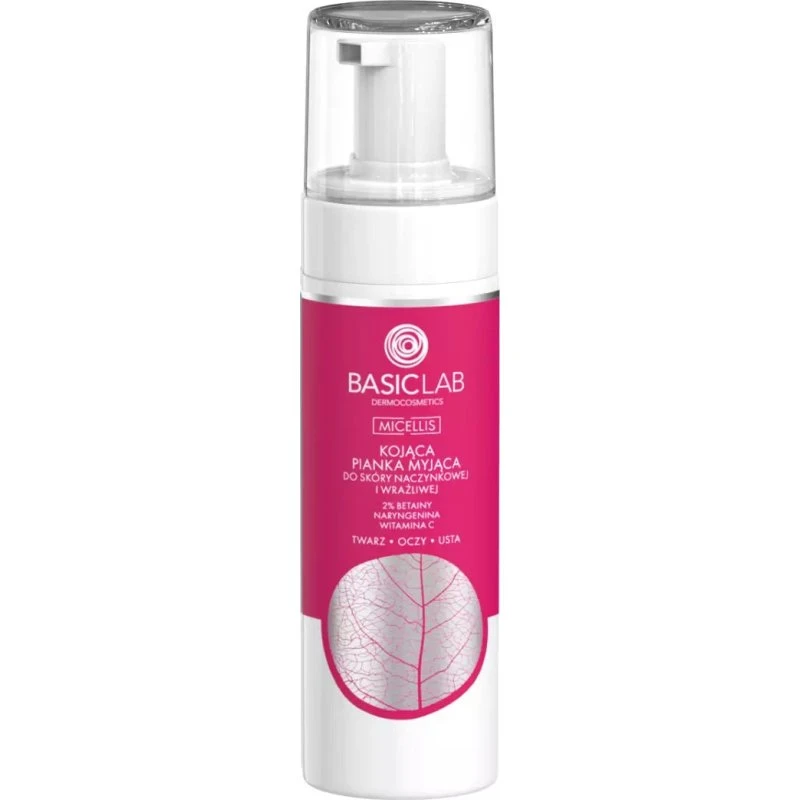 BasicLab Micellis kojąca pianka myjąca do skóry naczynkowej 150ml