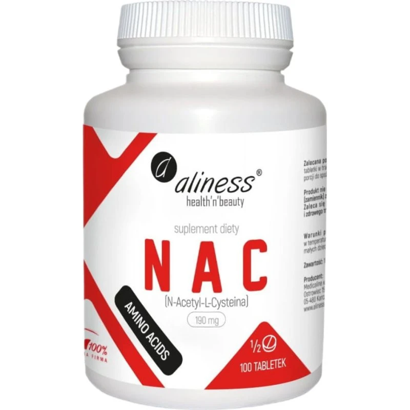 Aliness NAC N-acetyl-L-cysteina 190 mg 100 tabletek