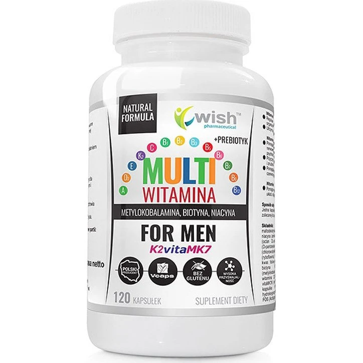 Wish Multiwitamina Complex Dla Mężczyzn + Prebiotyk 120 Kapsułek