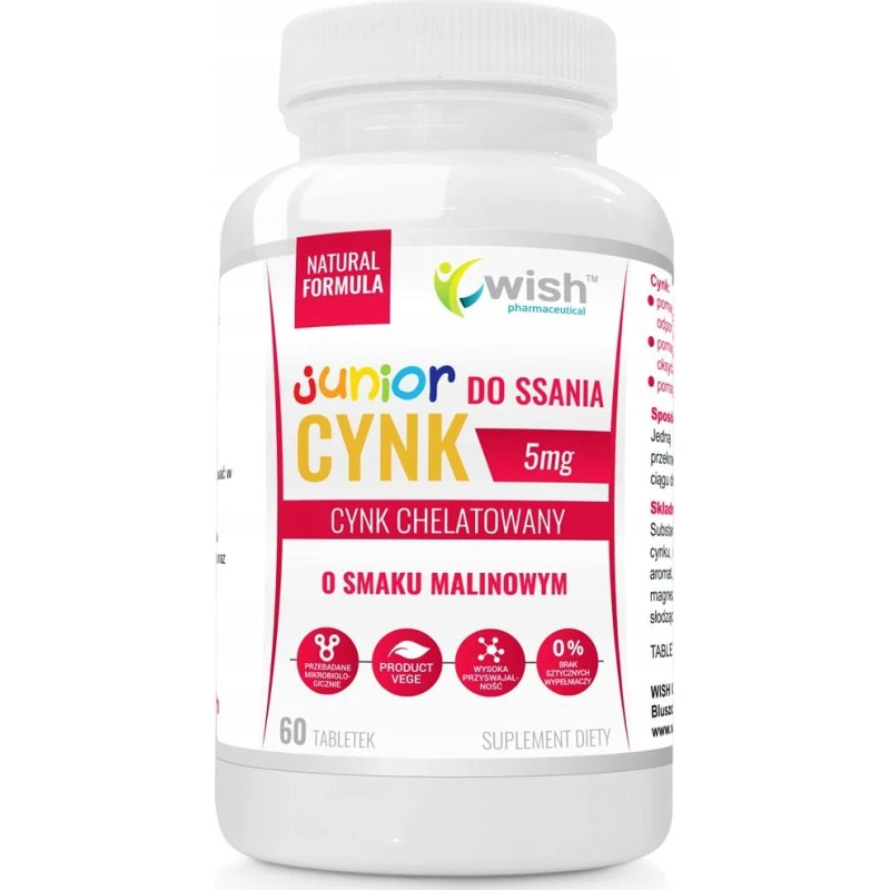 Wish CYNK Junior 5mg 60 tabletek do ssania vege