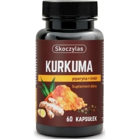 Skoczylas Kurkuma, Piperyna, Imbir, Resweratrol i Kwercetyna 60 kaps.