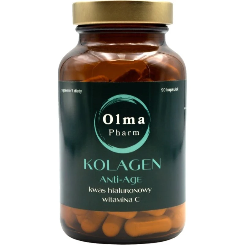 Olma Pharm Kolagen Anti-Age z kwasem hialuronowym i witaminą C 90 kaps.