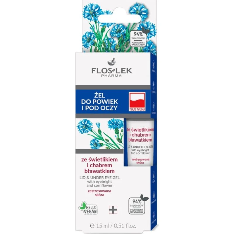 Floslek Żel pod oczy ze świetlikiem i chabrem 15ml