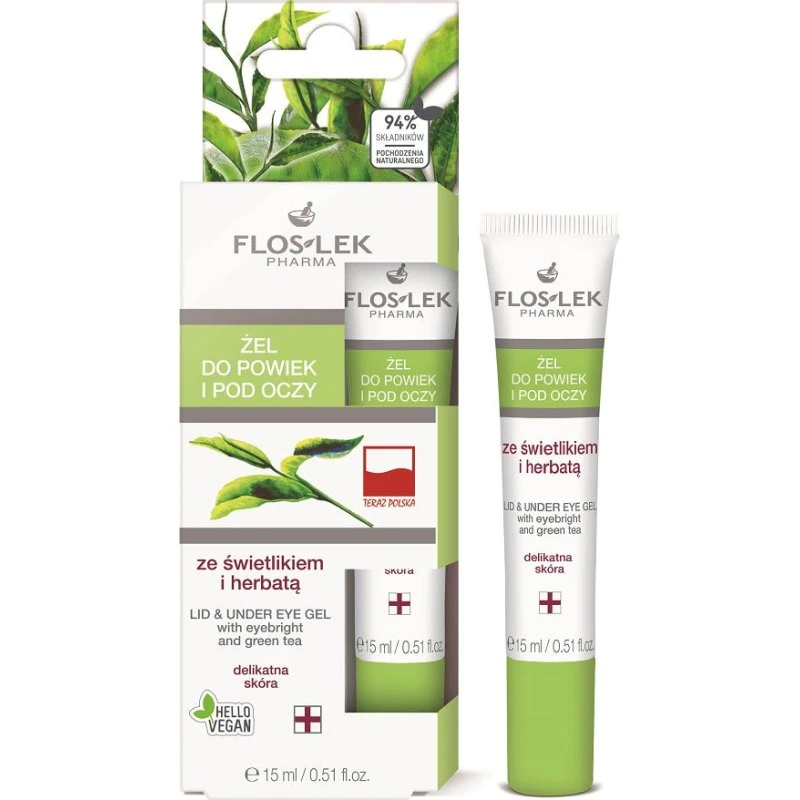 Floslek Żel ze świetlikiem i herbatą 15ml