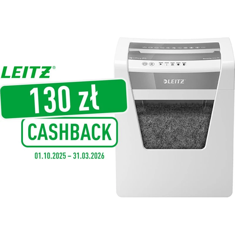 Leitz IQ Office P-5 Niszczarka 2x15 mm do 10 kartek