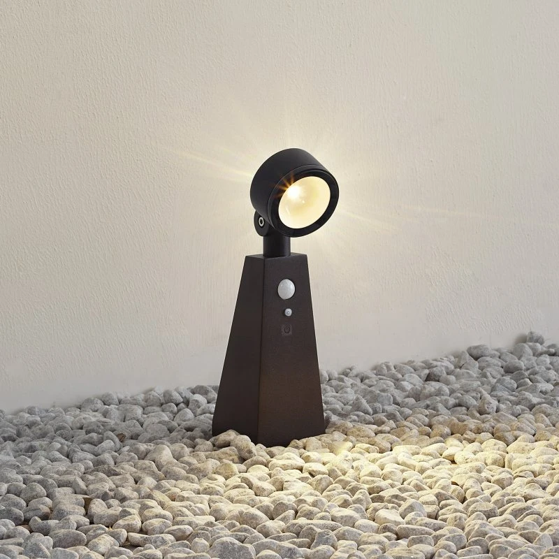 Lindby Raide LED Lampa Solarna z Czujnikiem Ruchu, Czarna