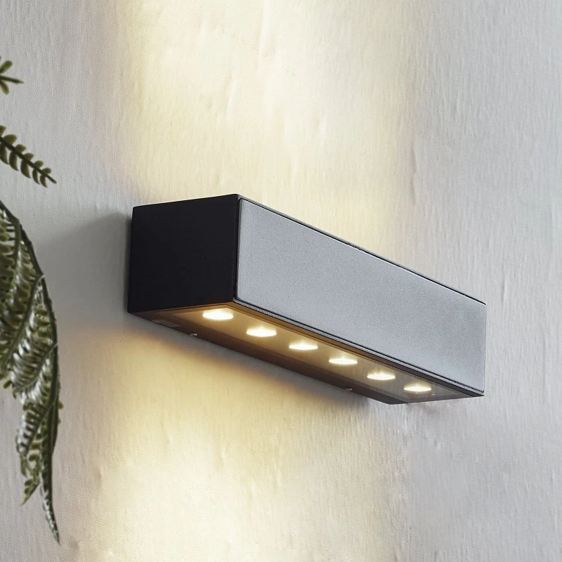 Lucande Kinkiet zewnętrzny LED Selim, 30 cm, czarny