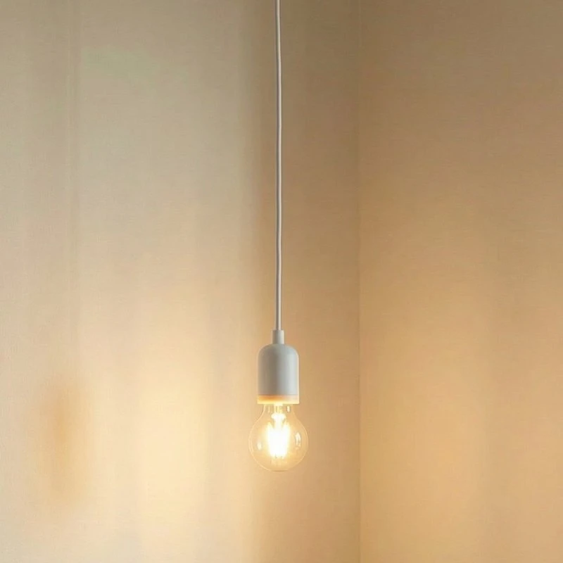 Lampa wisząca Lindby Hattie, biała, E27, aluminium