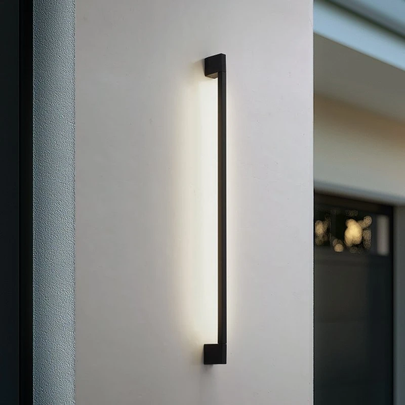 Lindby Kinkiet LED Neano 120 cm, czarny, IP54
