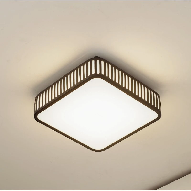 Lindby Lurinda Lampa sufitowa zewnętrzna LED czarna 26 cm IP44