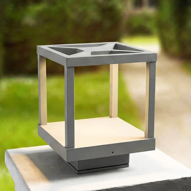 Lucande Lealan Słupek oświetleniowy LED, 23 cm, szary, IP54