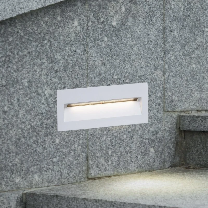 Lucande Loya LED Lampa Wpuszczana Ścienna 23x8 cm Biała IP54