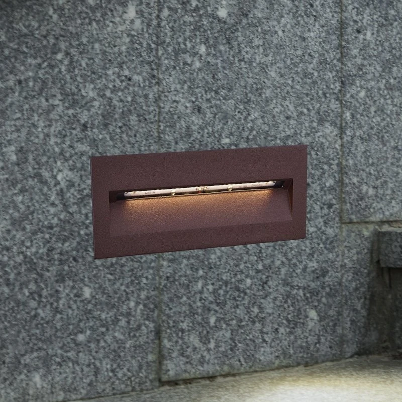 Lucande Loya LED Lampa Wpuszczana 23x8 cm Rdza IP54