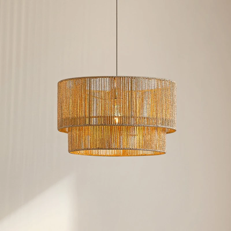 Lindby Anuva Żyrandol Papierowy, Beżowy, Ø 45 cm, E27