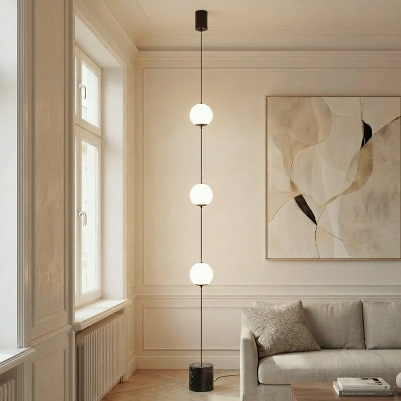 Lampa stojąca LED Lucande Darrow, czarna/opalowa, ściemniana