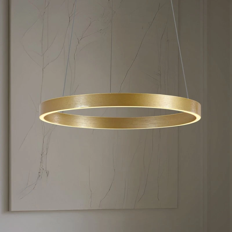 Lucande Yonam Żyrandol LED, Ø 60 cm, złoty, CCT