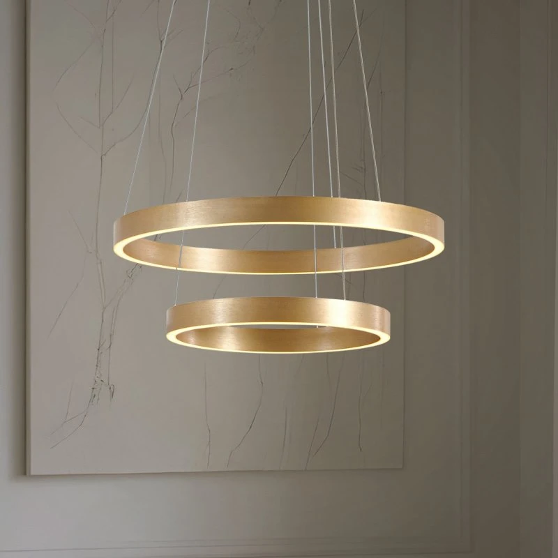 Lucande Yonam Żyrandol LED, Ø 60 cm, Złoty, CCT