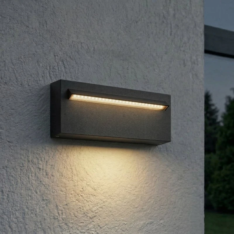 Lucande Joril Kinkiet zewnętrzny LED, 25 cm, czarny, IP65