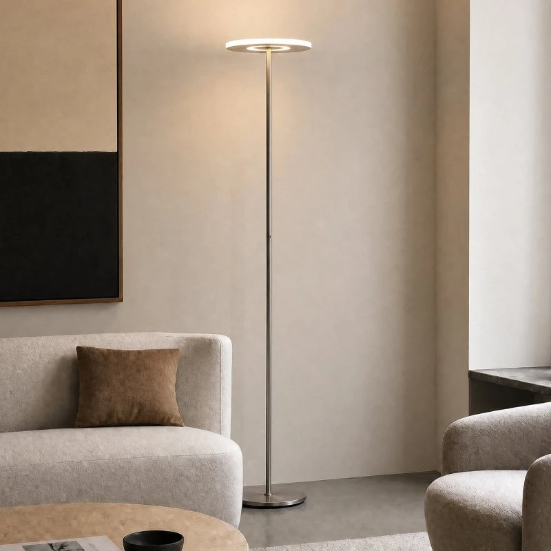 Lampa stojąca LED Lucande Raymond, kolor tytanowy, CCT, ściemniana