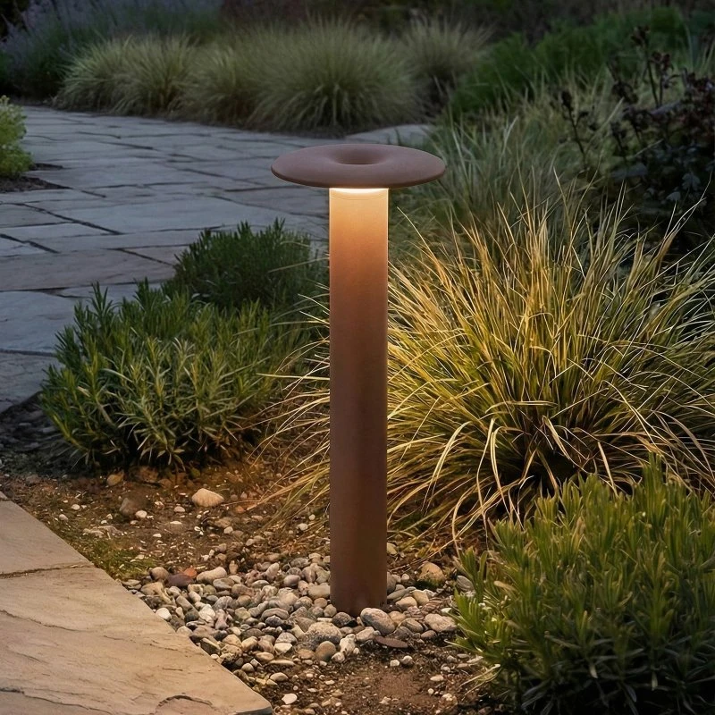 Lucande Słupek LED Haloa 50 cm, Brązowy, IP54