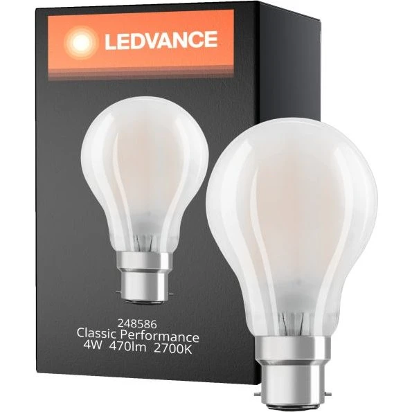 LEDVANCE Żarówka LED A60 B22d 4W 2700K Filament