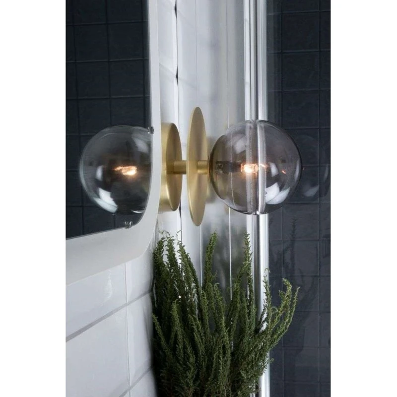 Globen Lighting Art Deco IP44 Smoke - Lampa ścienna/sufitowa
