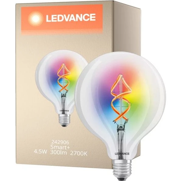 LEDVANCE SMART+ WiFi G125 RGBW E27 4,5W 2700K