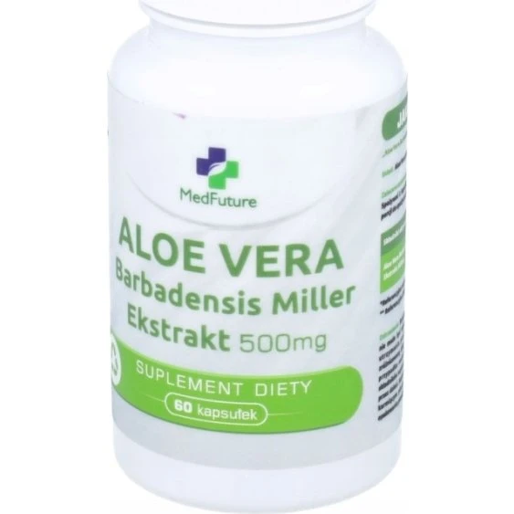 MedFuture Aloe Vera Ekstrakt Barbadensis Miller 500mg 60 kapsułek