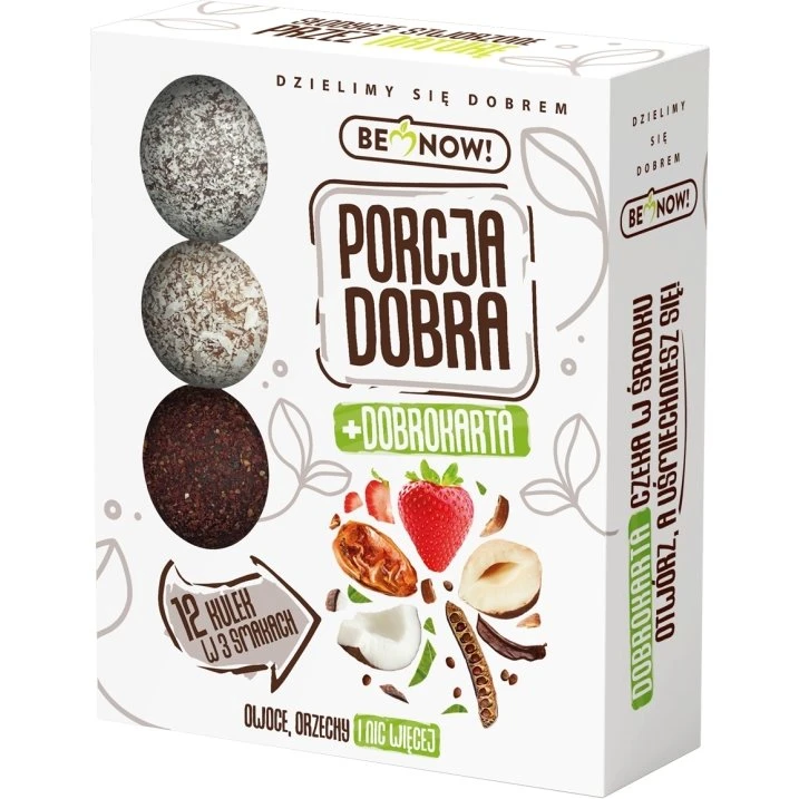 Porcja Dobra Kulki Owocowo-Orzechowe bez cukru 12 x 12g